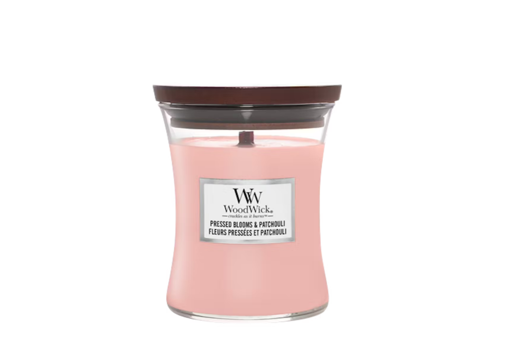 Bougie pressed blooms patchouli medium - woodwick
