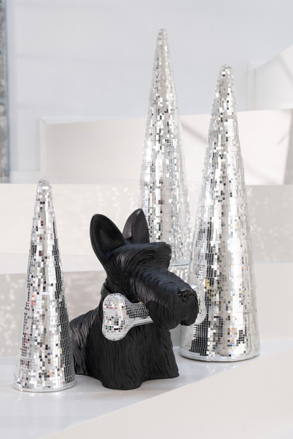[55321] Figurine chien noir avec os - Jline 